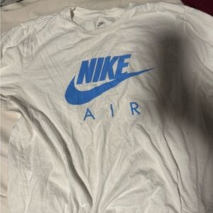 Nike Air Tee in White and Blue